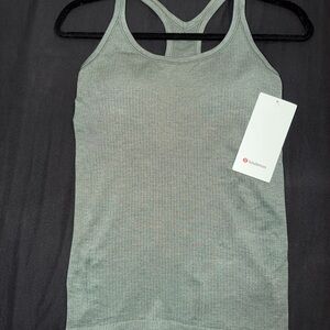 Lululemon athletic Ebb Women’s Forest Green Racerback Tank